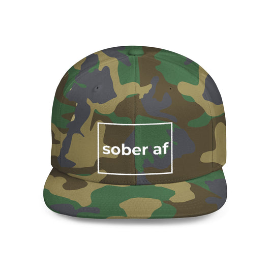 Sober AF Flat Bill Snapback
