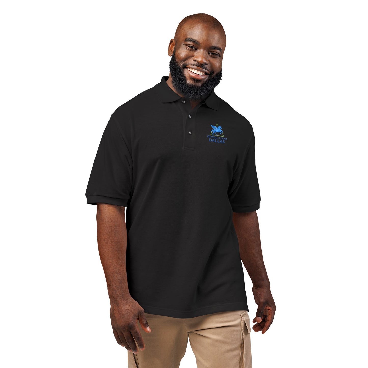 Crystal Clear Dallas Embroidered Logo Polo Shirt