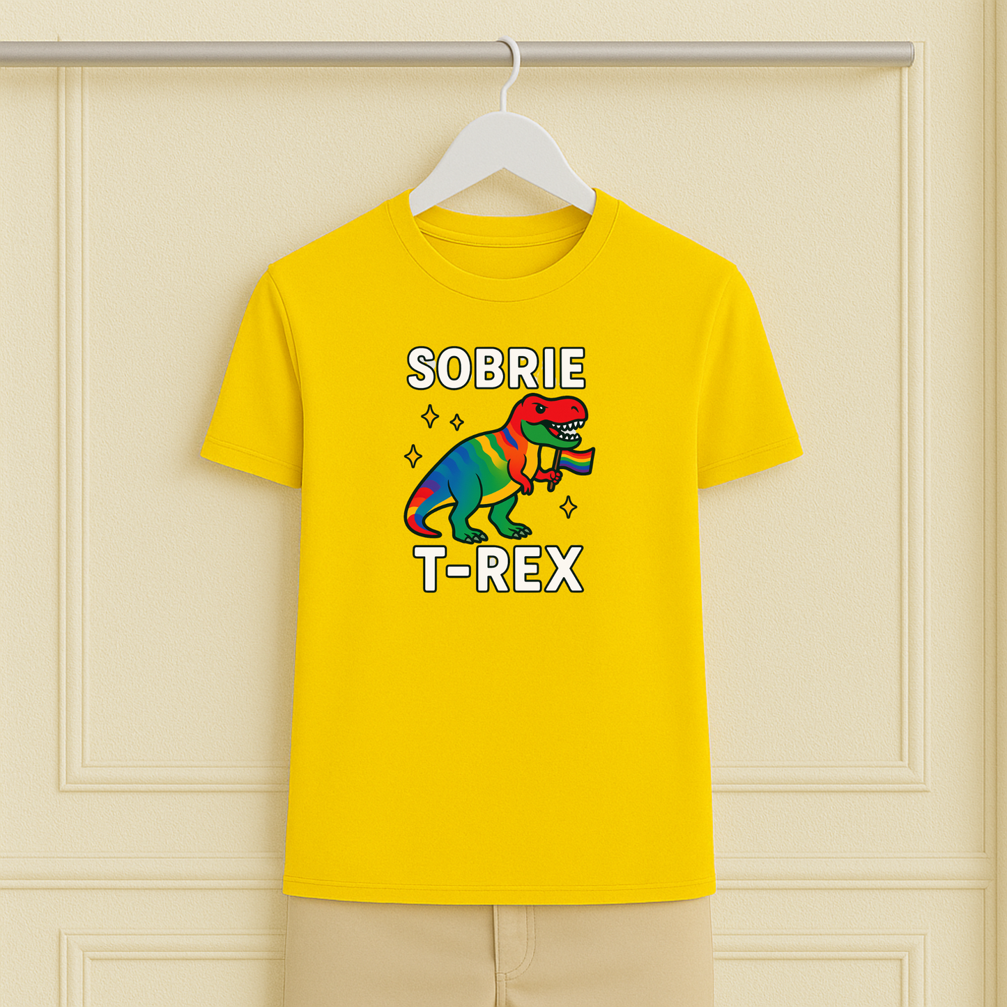 Gay Dino Sobrie T-Rex Sober Tee