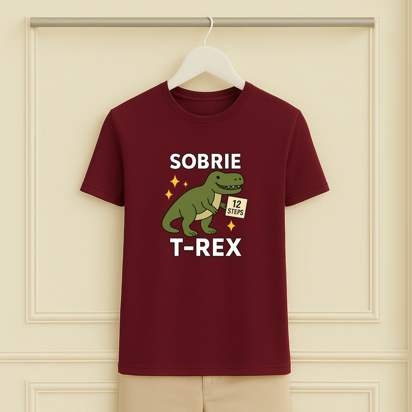 Classic Dino Sobrie T-Rex Sober Tee