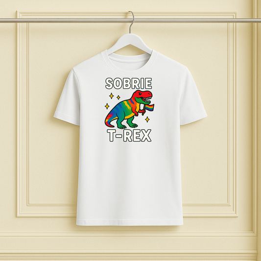Gay Dino Sobrie T-Rex Sober Tee