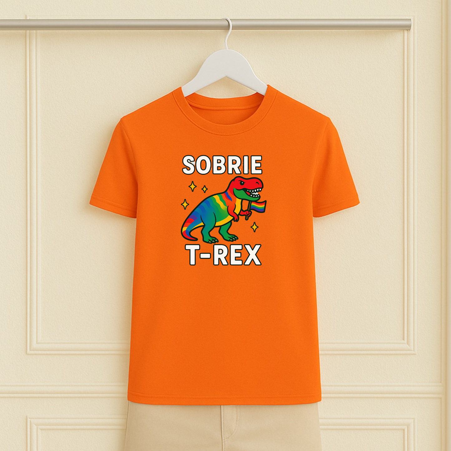 Gay Dino Sobrie T-Rex Sober Tee