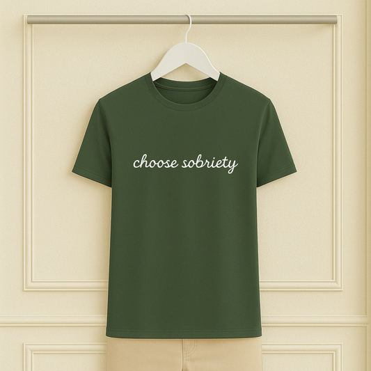 Choose Sobriety Script Tee