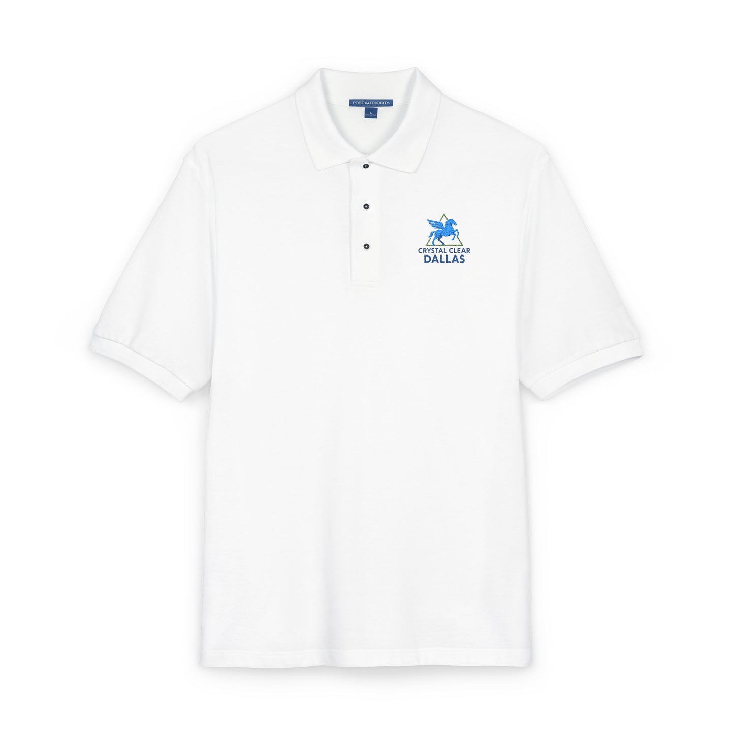 Crystal Clear Dallas Embroidered Logo Polo Shirt