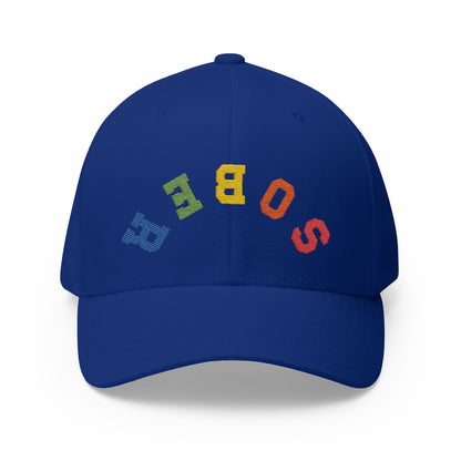 Embroidered Fitted Cap with 'SOBER'