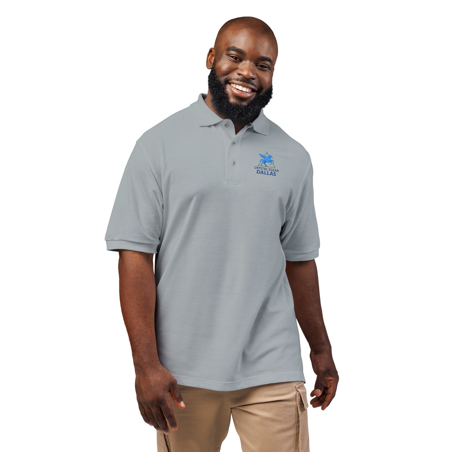 Crystal Clear Dallas Embroidered Logo Polo Shirt