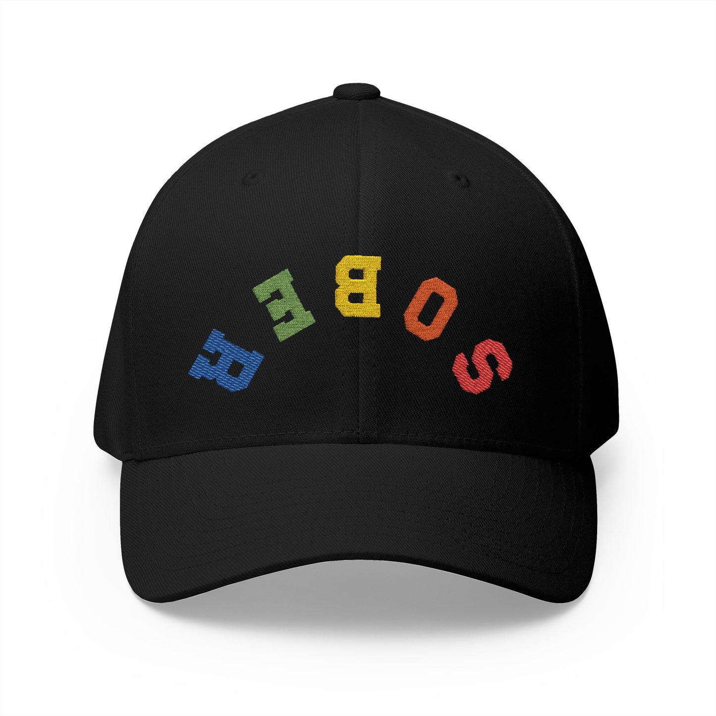 Embroidered Fitted Cap with 'SOBER'