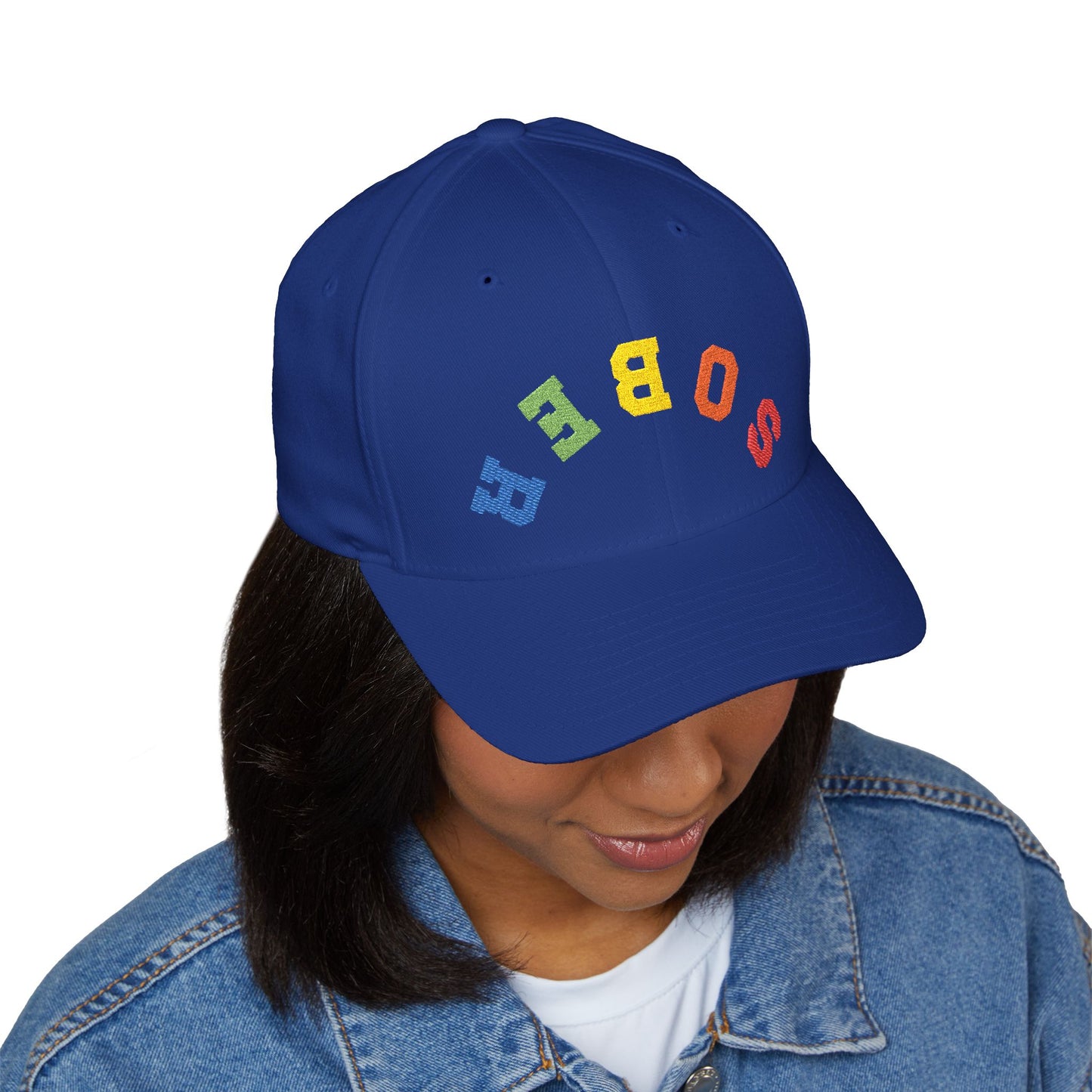 Embroidered Fitted Cap with 'SOBER'