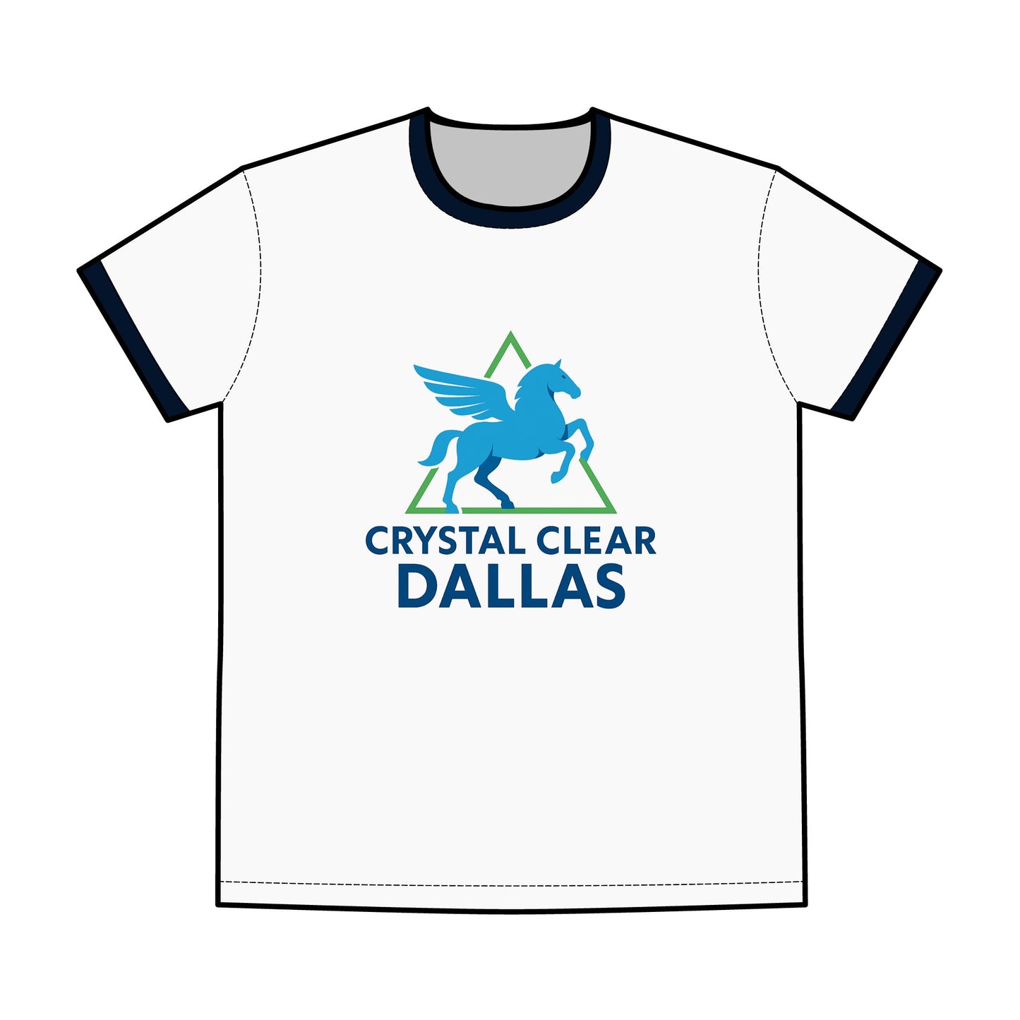 Crystal Clear Dallas Logo Ringer Tee