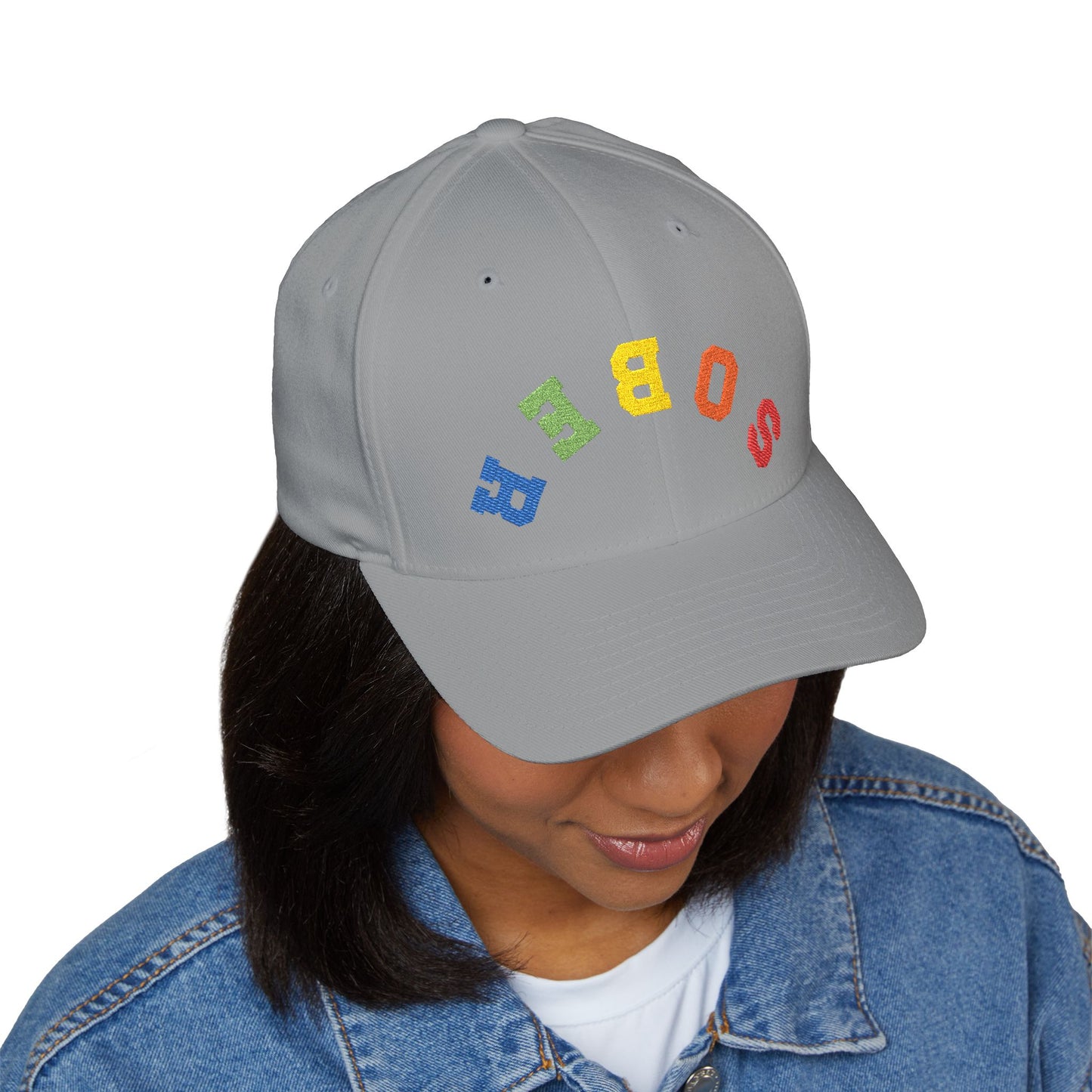 Embroidered Fitted Cap with 'SOBER'