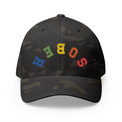 Embroidered Fitted Cap with 'SOBER'