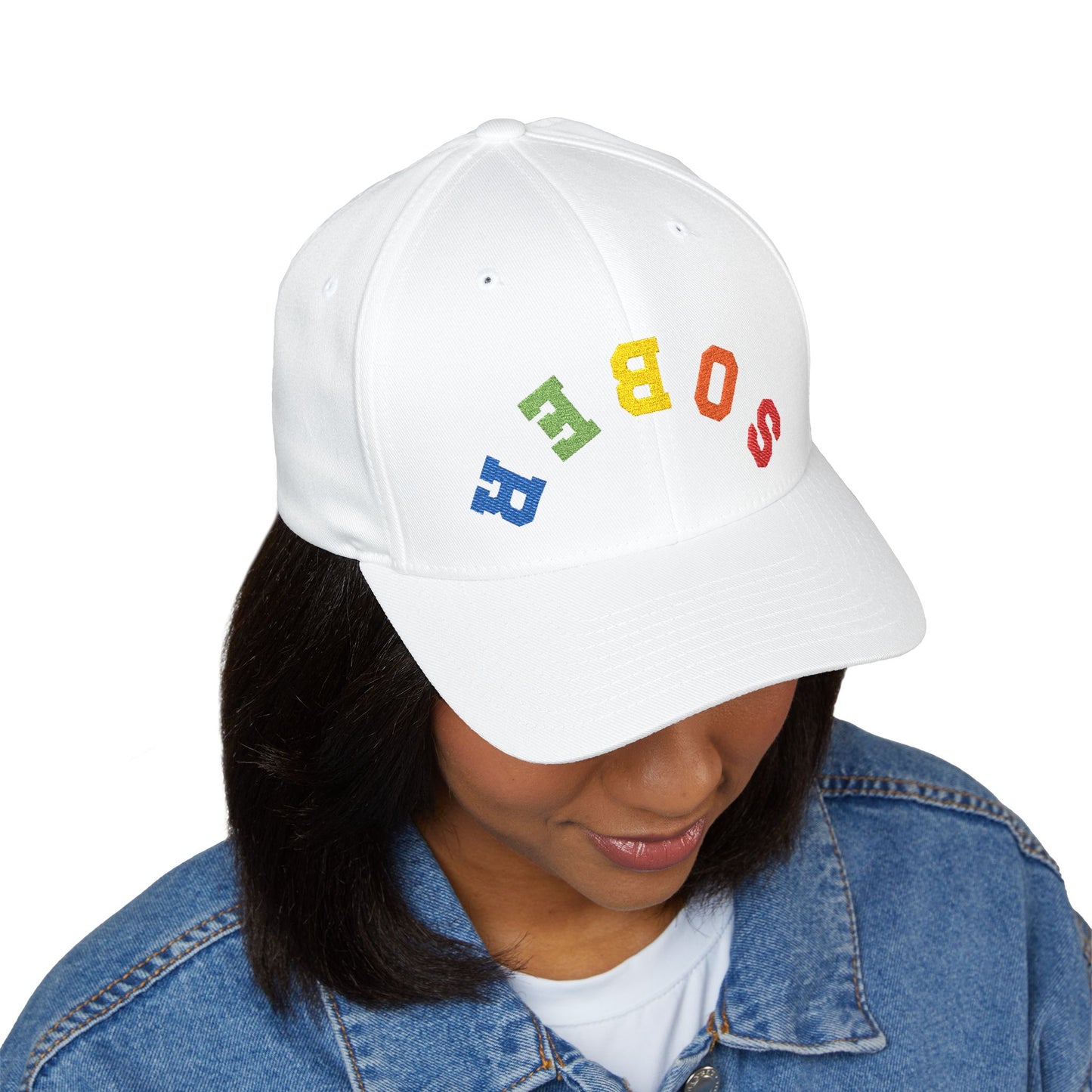 Embroidered Fitted Cap with 'SOBER'