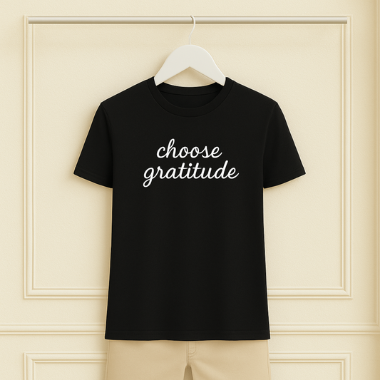 Choose Gratitude Script Tee