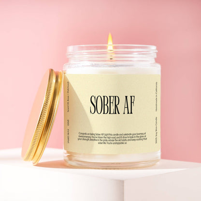 Sobriety Sober AF Candle Mimosa + Pineapple Scent