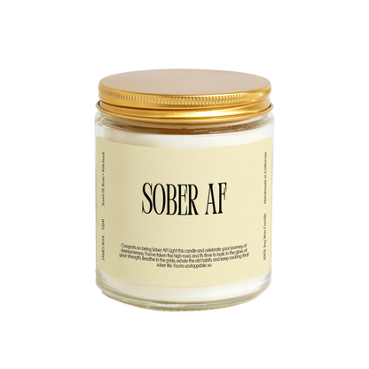 Sobriety Sober AF Candle Mimosa + Pineapple Scent