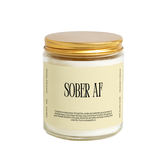 Sobriety Sober AF Candle Mimosa + Pineapple Scent